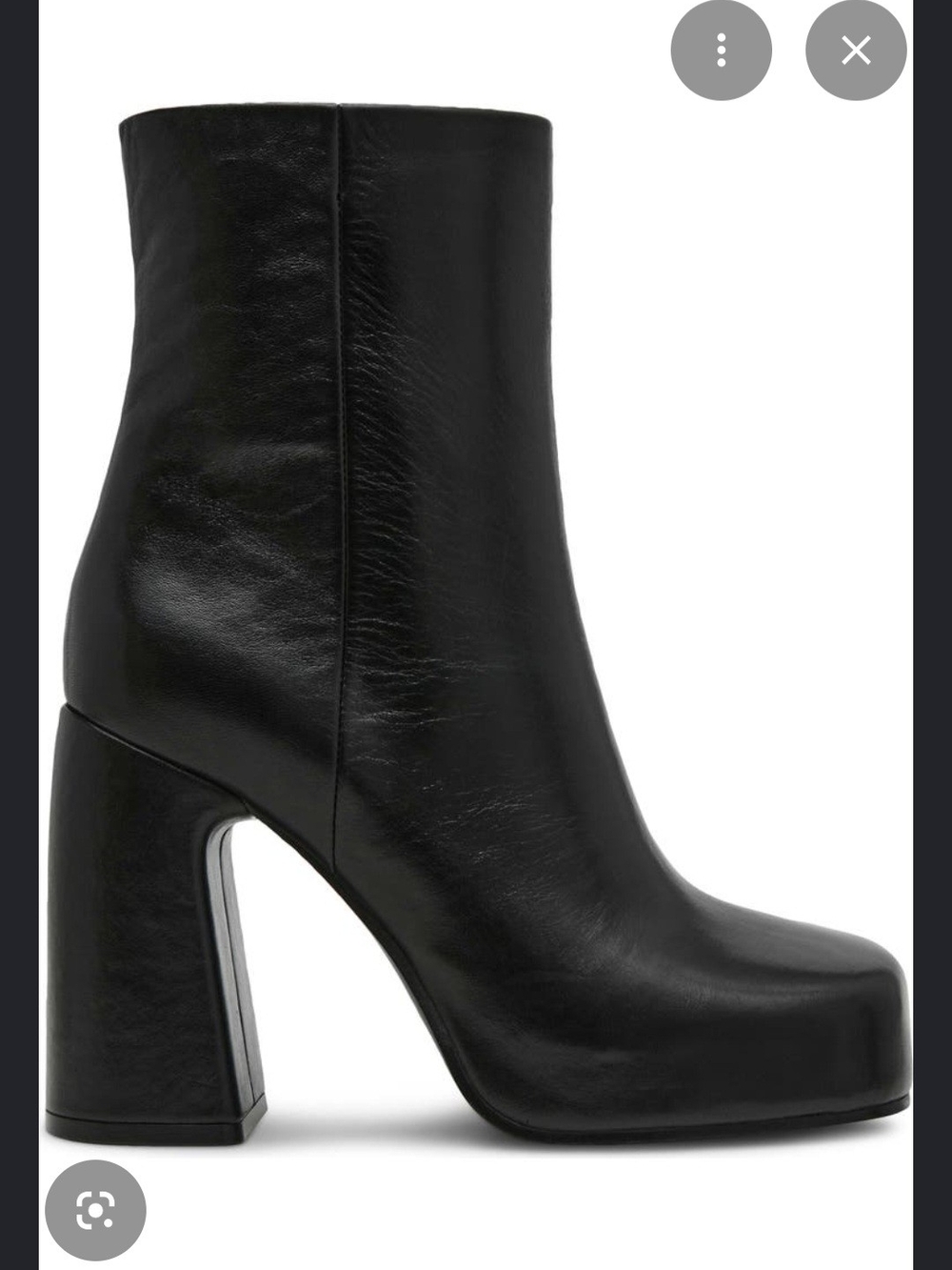 Steve Madden Cami Booties Black Platform Block Heel Ankle Boots - Picture 2 of 4
